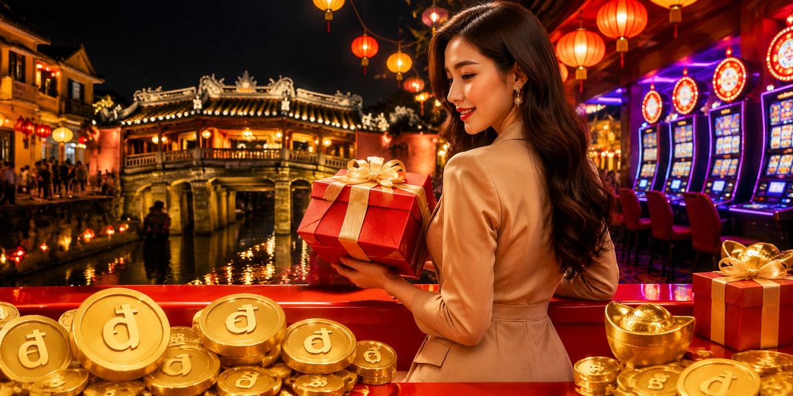 Khách du lịch và cư dân Hội An tra cứu thông tin cược thể thao vào buổi tối tại chợ đêm